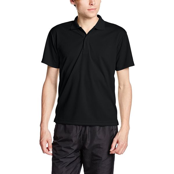 Glimmer 00302-ADP Short Sleeve 4.4 oz Dry Polo Shirt (UV Protection) - blk