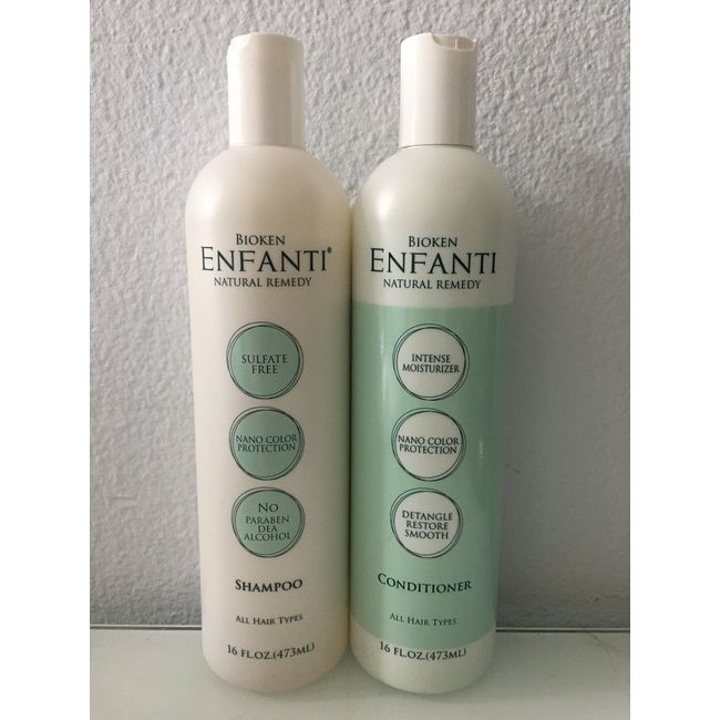 Bioken Enfanti Nano Color Protection Shampoo & Conditioner 16 oz 2 Bottles #114