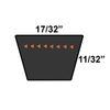 D&D JC527LA Replacement Belt fits MOTORCRAFT