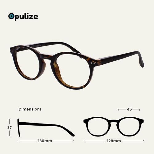 OPULIZE Zen Reading Glasses 3 Pack Cool Round Frame Spring Hinges Scratch Resistant Shiny Dark Brown Pink Turquoise Mens Womens RRR24-24Q +2.00