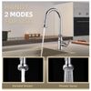 Faucet Head Replacement Chrome, Angle Simple Kitchen Sink Faucet Sprayer, Pull Down Hose Spray Head, Stream and Spray Mode, Male Threads