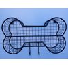 Dog Bone-Shaped Black Wire Wall Shelf With Hooks For Pet Leash & Accessories
