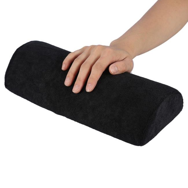 Hand Cushion, Hand Cushion Hand Art Table Mat Holder Pad, Salon Hand Rest Cushion,Detachable Washable Arm Rest Holder,Manicure Pillow Nail Cushion For Makeup Cosmetic Tools[Black]