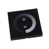 Majatou DC 12V-24V Wall Mounted Touch Panel Controller Brightness Adjustable Dimmer, Touch Panel LED Dimmer Switch Brightness Controller for Single Color LED Light Strip (Black)