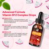 Vitamin B12 Liquid Drops 60ml ,Sublingual Extra Strength Energy&Immune Support