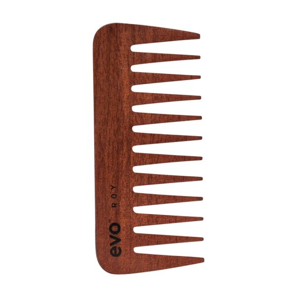 Evo Roy Wide Tooth Comb for Professional Styling Salon Hair - Professional Quality, Detangling, Smoothing & Styling Wooden Brush