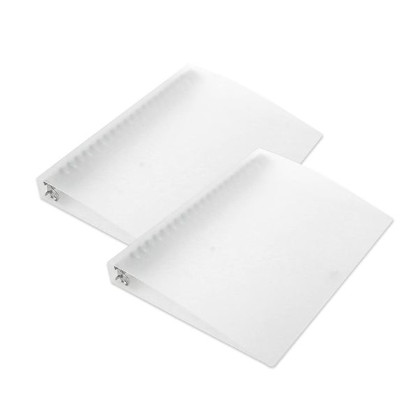 Geesatis 2 Pcs 20-Ring Binder A5 Clear Binder Cover Notebook Binder Protector Round Ring Binder Cover Protector