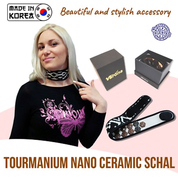 Korea Tourmaline Nano Ceramic Far Infrared Ray Health Pain Relief Schal for Neck