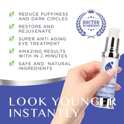 Anti-Aging Rapid Reduction Eye Cream, Visibly and Instantly Reduces Wrinkles, Under-Eye Bags, Dark Circles in 120 Seconds, Hydrates & Lifts Skin (Rapid Anti-Aging Cream [0.34oz])