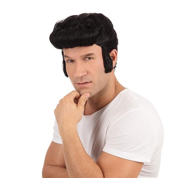 Bristol Novelty BW686B Greaser Wig, Men, Black