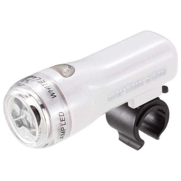 Captain Stag Y-7090 Bicycle Light, Headlight, LED 3 LED Light, 227 SLIM, No Installation Tools Required, Waterproof, 160 Brightness Candela, Bicycle Light, White