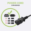 PGENDAR AC Power Cord for EILISON ?816 KM-816 Atom Vibration Plate Exercise Machine Home