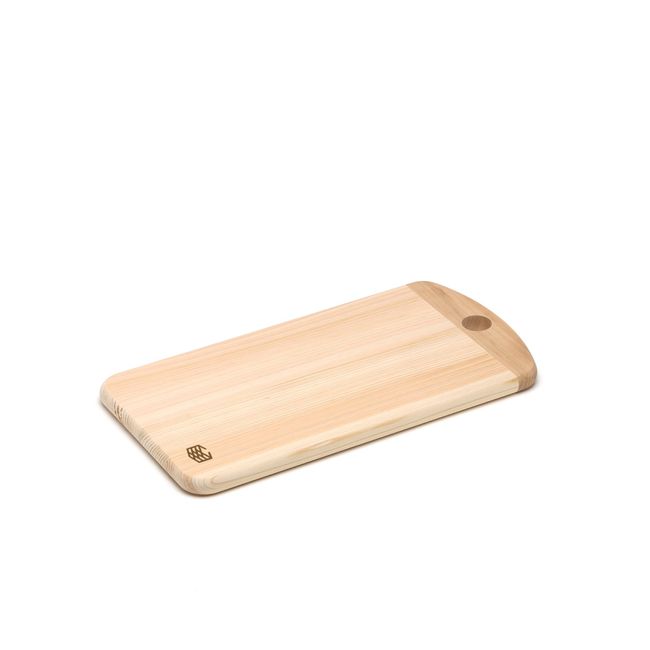 PRESSENCE 159-07538 Cutting Board for Cooking, Natural, D0.6 x 16.5 x 7.9 inches (1.5 x 42 x 20 cm), With Shimanto Hinoki Handle, Thin