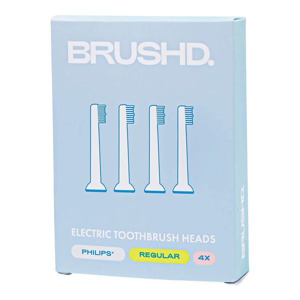 Brushd. Recyclable Toothbrush Heads Compatible with Philips Electric Toothbrush, Long Lasting Toothbrush Heads for Teeth Whitening, 4 Pack