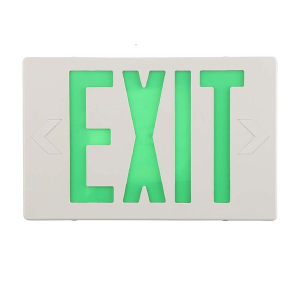 SPECTSUN Led Exit Sign with Battery Backup, Green Exit Light Combo&Double Sided Exit Sign - 1 Pack, Exit Combo Light/Illuminating Exit Sign Led/Exit Alarm/Fire Exit Sign Light/Lighted Exit Sign