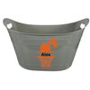 Personalized Sports Easter Baskets for Kids - Custom Easter Bucket With Name - Jumbo Plastic Reusable (Gray)
