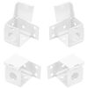 4-Pack Metal Blinds Brackets,1 Inch Left and Right Curtain Mounting Clips