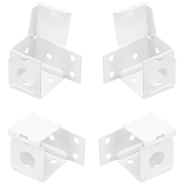4-Pack Metal Blinds Brackets,1 Inch Left and Right Curtain Mounting Clips