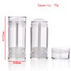 COSIDEA 6pcs White Round empty 75g / 2.5OZ deodorant containers Bottom Filling large twist up tubes for hair wax chapstick bottle