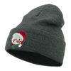 Smile Snowman Embroidered Beanie - Grey OSFM