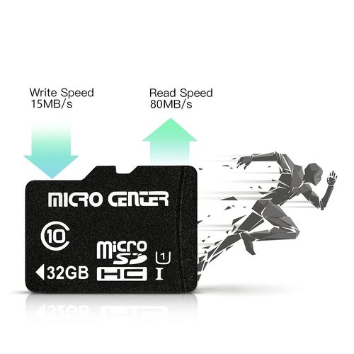 Micro Center 32GB Class 10 Micro SDHC Flash Memory Card with Adapter for Mobile Device Storage Phone, Tablet, Drone & Full HD Video Recording - 80MB/s UHS-I, C10, U1 (2 Pack)