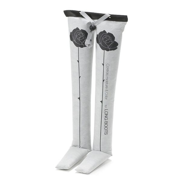 IOTC Boot Keeper, Black, Rose, Long Type, Charcoal Flowers, Deodorizing, Moisture Control, Charcoal Power for Comfort