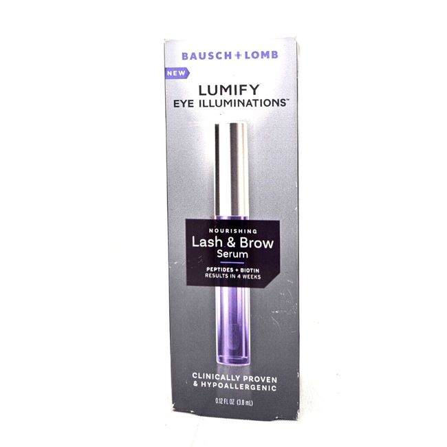 Bausch & Lomb Lumify Eye Illuminations Lash & Brow Serum 0.12 fl oz Damaged Box