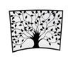 Fireplace Screen Tree/Leaf Cut-Outs Curved Shape Metal Mesh 1-Panel, Litton Lane