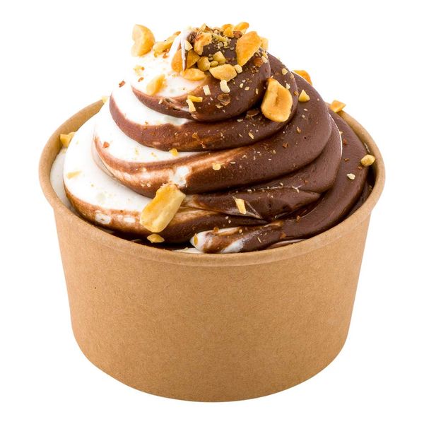 200-CT Disposable Kraft 8-OZ Ice Cream Cups - Coppetta Large Hot and Cold To Go Cups: Perfect for Cafes - Eco-Friendly Recyclable Paper Cup - Wholesale Takeout Food Container