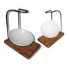 eleganter Rasierständer DESIGN PLUS Olivenholz