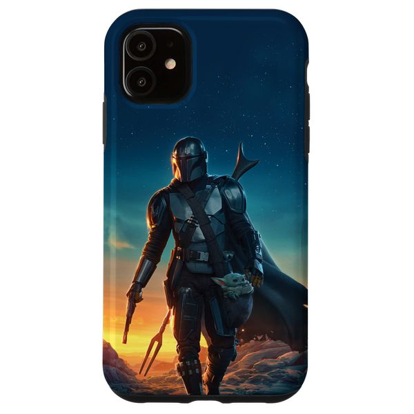 iPhone 11 Star Wars The Mandalorian and Grogu Sunset Poster Case