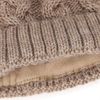 Neverless Ladies Knitted Fur Pom Pom Faux Fur Winter Hat Bobble Hat, Caren Light Beige