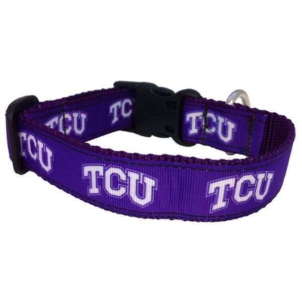 NCAA TCU Horned Frogs Dog Collar (Team Color, Large)