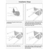 1 - 1/2" Deluxe Insert Plastic White Glide Protects Floors from Scratches 32Pcs