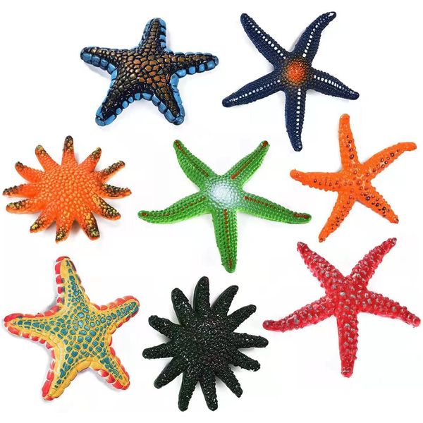 8 Pieces Big Diving Toys Pool Toy Starfish Sets Summer Beach Toys, Soft Rubber Dive Throw Toy for Kids Underwater Swimming Toy for Pool, Colorful