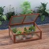 Wooden Cold Frame Greenhouse Polycarbonate Board Plant Flower 78" x 26" x 16"