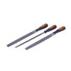 3 Piece 250mm File Set - Flat, Half-Round, Round - Second Cut