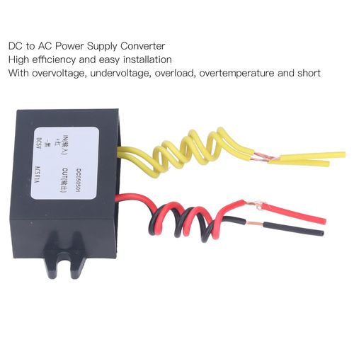 DC to AC Converter, Easy to Install High Efficiency Power Supply Regulator Shockproof Design for Automobiles for Security Systems (DC5V-AC5V)