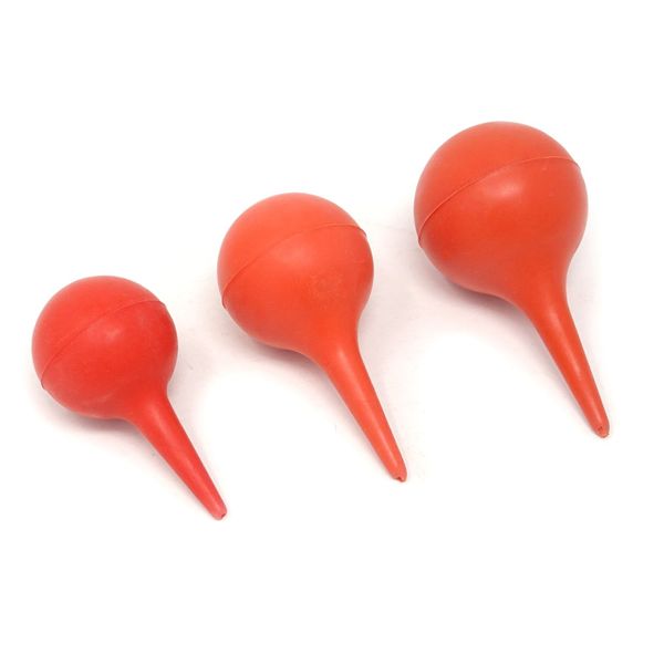 Honbay 3PCS Laboratory Tool Red Rubber Squeeze Bulb Ear Syringe Ball,30ml,60ml,90ml