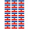 Yugoslavia Star Flag self Adhesive matt Paper Labels/Stickers