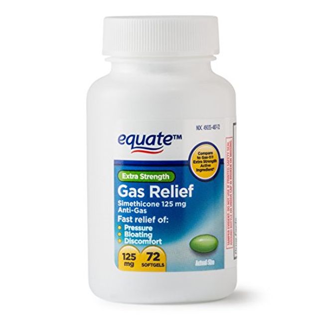 Basic Care Gas Relief Softgels, Simethicone 125 mg, Extra Strength  Antigas, 30 Count