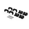 Deckorators Textured Black Aluminum Rail Line Bracket Kit (4-Pack)