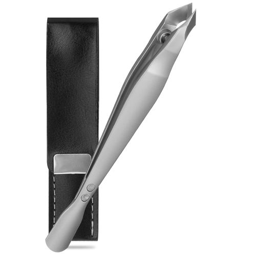 JIEYAO Cuticle Nipper con pusher, 2 in 1 Cuticle Trimmer con custodia portatile Tweezers Design Pointed Cuticle Cutter Nipper, taglio preciso di unghie sospese per unghie dei piedi