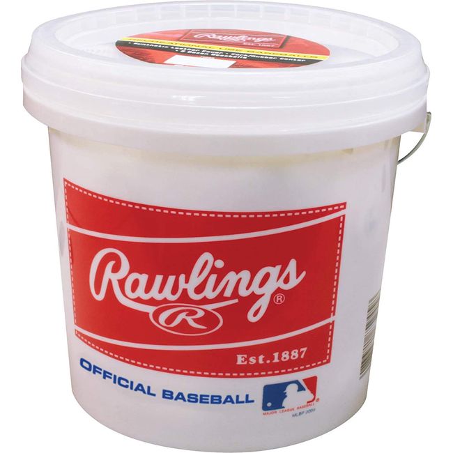 Rawlings Official League Recreational Grade OLB3/R8U Baseballs, Bucket of 24 Balls, OLB3BUCK24