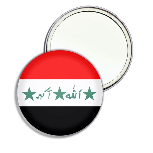 Iraq Flag - 77mm Round Compact Mirror