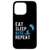 Funny Eat Sleep Kite Repeat Kiteboarding Hülle für iPhone 15 Pro Max