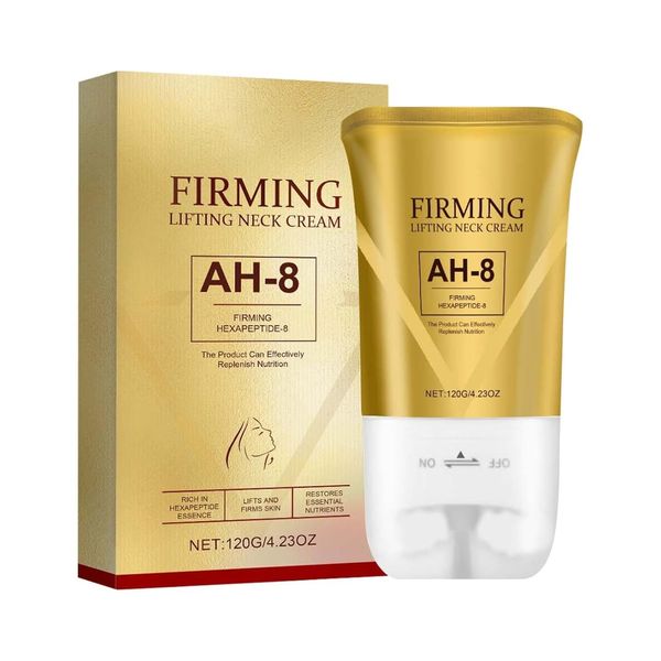 Ah-8 Firming Neck Cream,Hals und Dekollete Creme mit Hexapeptide,Neck Massager Firmings Cream zur Reduzierung von Falten,Halslinien und Schlaffer Haut,für Glatte & Jugendliche Haut