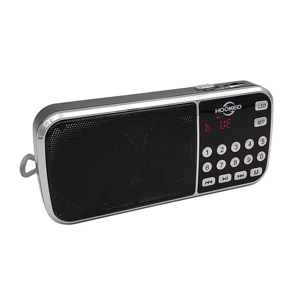 Blk Multifunctional Digital MP3 Pocket Speaker AM/FM Radio Bluetooth/USB/SD/AUX