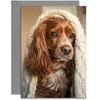 Cocker Spaniel Greeting Card - Medium Sized Card (A5 Size -148mm x 210mm) with Grey Envelope