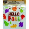 NEW HELLO Fall 22 pc Window Gel Clings Stickers Decorations Pumpkin Leafs Leaves